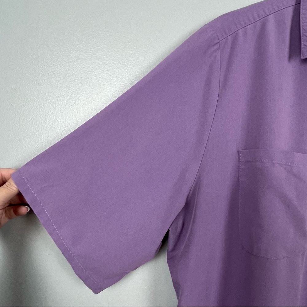 Chico’s purple modal poly elastane laceup neckline popover shirt, XL. - Picture 6 of 10